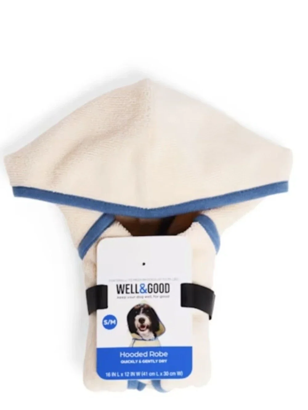 Well & Good Hooded Robe for Dogs, Small/Medium
